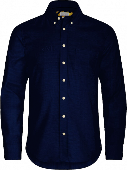 Harvest and Frost - Avit Oxford Shirt Regular Fit Men (Embroidered) - Granat