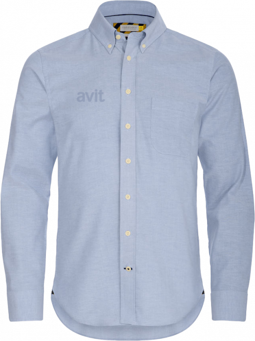 Harvest and Frost - Avit Oxford Skjorte Reg. Fit Herre (Brodering) - Sky Blue